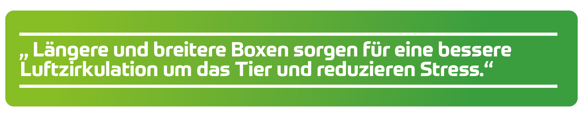 Boxenl&auml;nge und Hitzestress