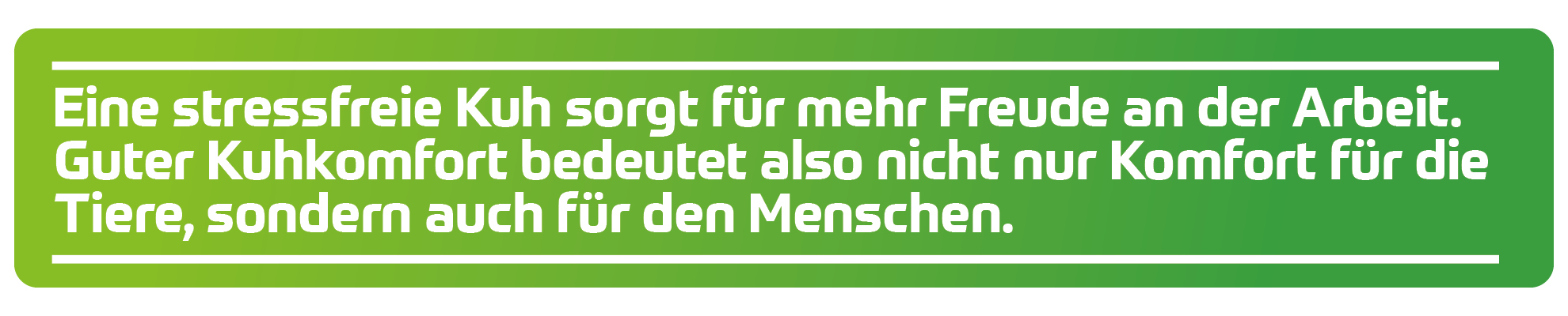 Kuhkomfort bringt Freude an der Arbeit